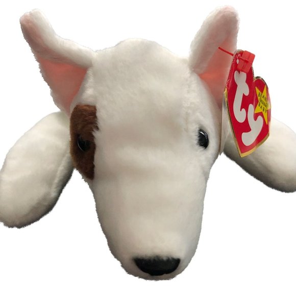 Ty Beanie Babies " Butch" Bull Terrier Puppy Dog Plush 1999 Stuffed - Picture 1 of 9